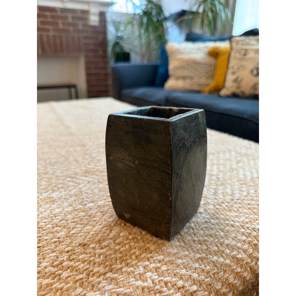 Dark stone bathroom cup